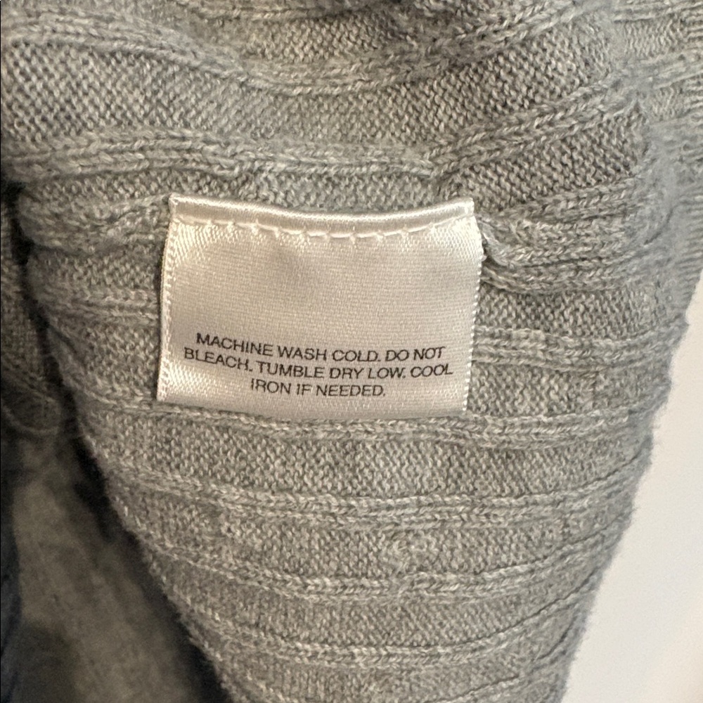 Classic Elements Preppy Light Gray Cable Mock Nec… - image 3